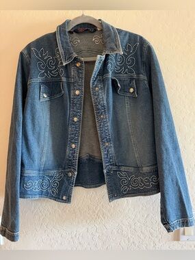 Roper, large, embroidered denim jacket